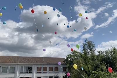 Luftballons am letzten Schultag 29.07.2021